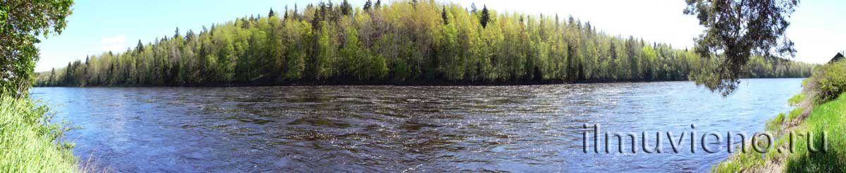 Панорама реки Шуя Карелия