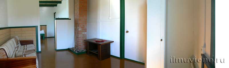 двухкомнатный номер, коттедж карелия, зеленая комната